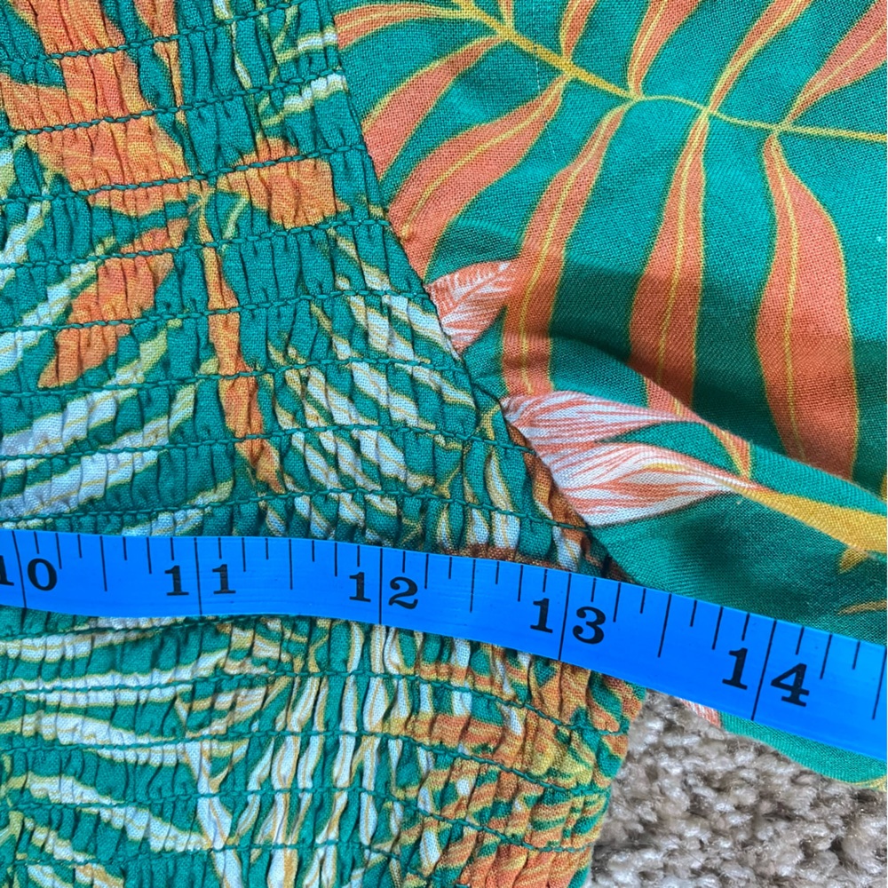 Betsey Johnson Tropical Smocked Maxi Dress, Medium - Picture 6 of 9